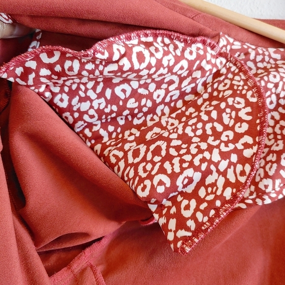 Cabi Penny Lane Longline Faux Suede Rust Colored Coat Sz M Fall Contemporary - Picture 11 of 15